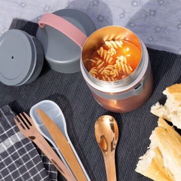 Lurch - ''Iso-Pot'' 500 ml Metalik Pembe, Paslanmaz Çelik - Çift Cidarlı Yemek Termosu - 240845