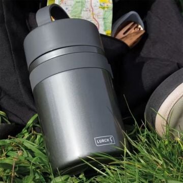 Lurch - ''Iso-Pot'' 800 ml Metalik Gri, Paslanmaz Çelik - Çift Cidarlı Yemek Termosu - 240844