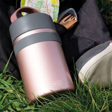 Lurch - ''Iso-Pot'' 800 ml Metalik Pembe, Paslanmaz Çelik - Çift Cidarlı Yemek Termosu - 240846