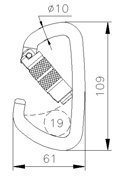 CT ÇELİK C/F D KARABİNA TRI-LOCK
