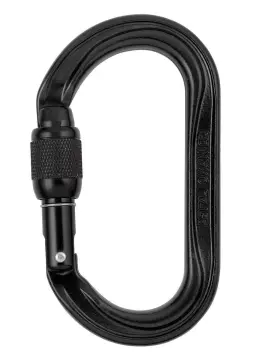 PETZL OXAN Çelik Kilitli Karabina - Avrupa Versiyonu M72A SLN SİYAH - Screw Lock