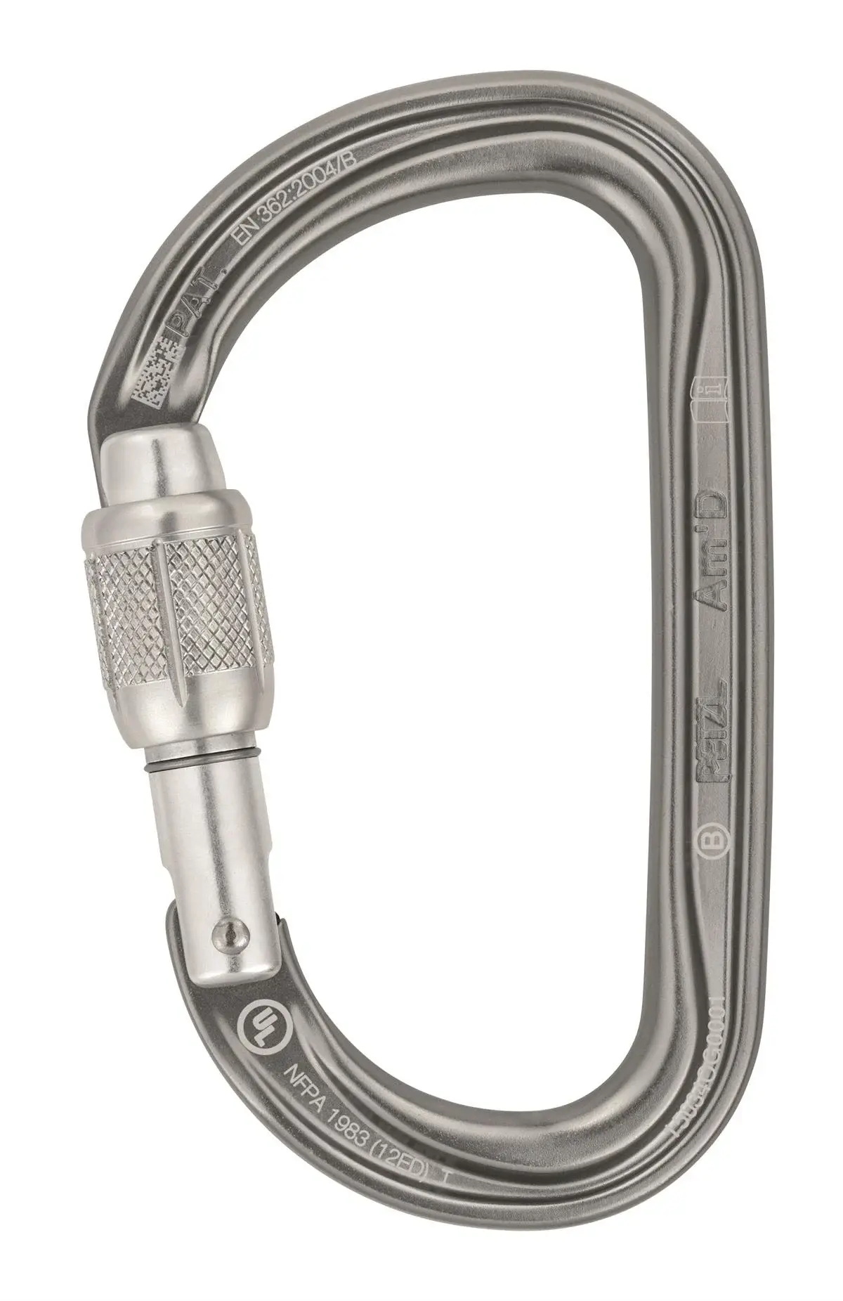 PETZL Am'D Alüminyum Karabina M34A TL Gray - Screw Lock