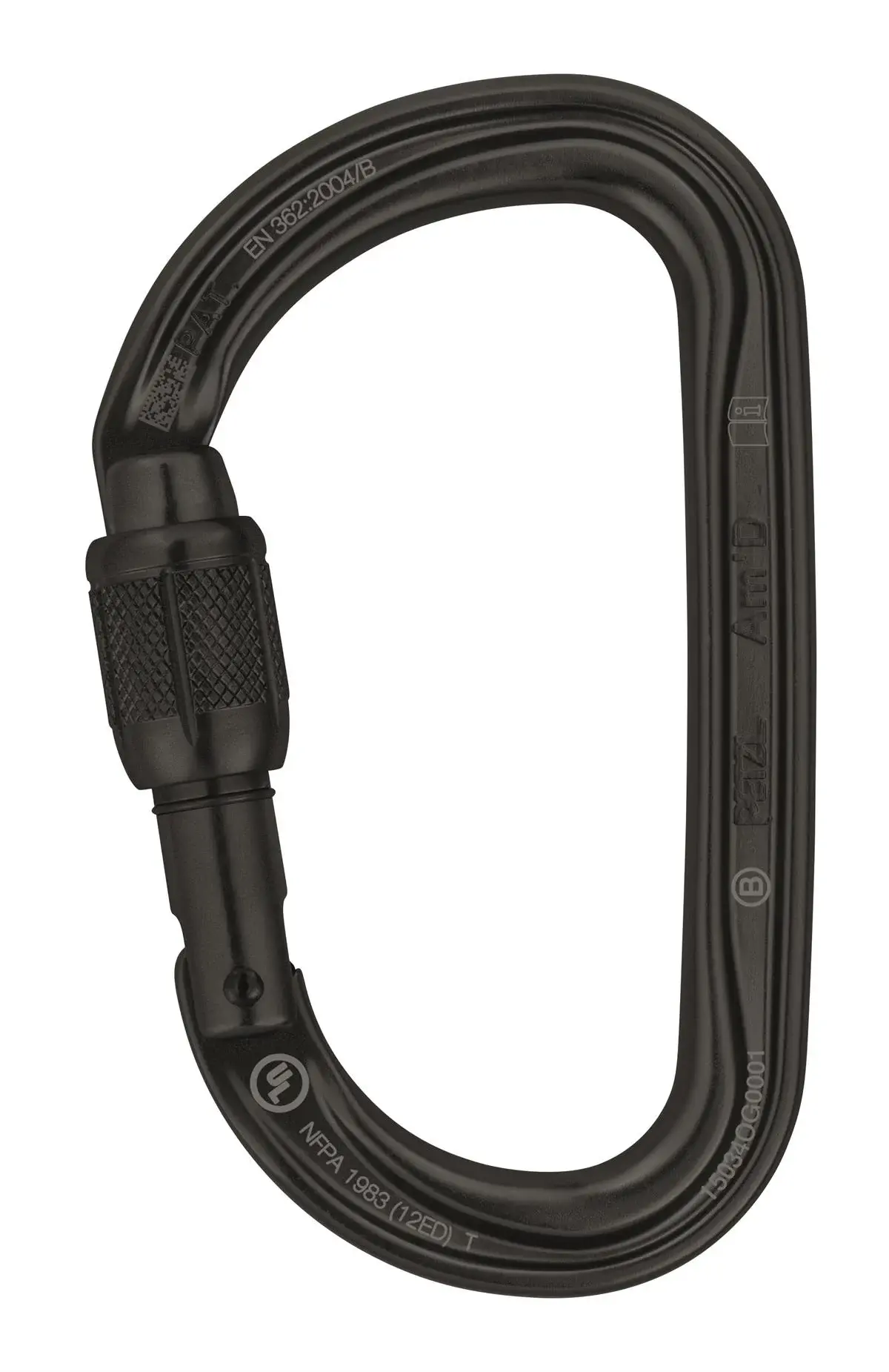PETZL Am'D Alüminyum Karabina M34A TL Black - Screw Lock