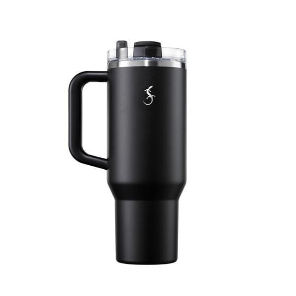 Lurch - “Big Cup” 1.2 L Mat Siyah, Paslanmaz Çelik Termos - Uzatılabilir Pipetli, Çift Cidarlı, Sızdırmaz - 240978