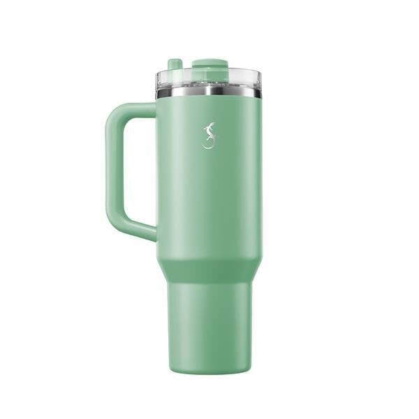 Lurch - “Big Cup” 1.2 L Adaçayı Yeşil, Paslanmaz Çelik Termos - Uzatılabilir Pipetli, Çift Cidarlı, Sızdırmaz - 240877