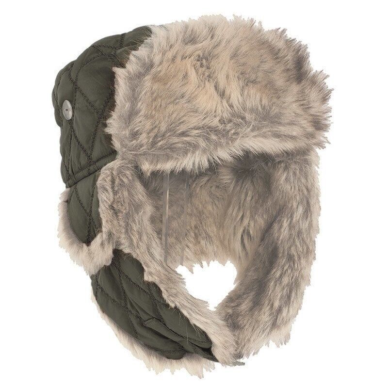 STURM YEŞİL KÜRKLÜ PİLOT ŞAPKA