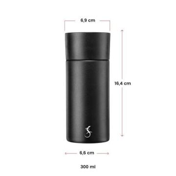 Lurch - 360° EDS Termos 300 ml Mat Siyah, Paslanmaz Çelik - Çift Cidarlı, Sızdırmaz - 270986