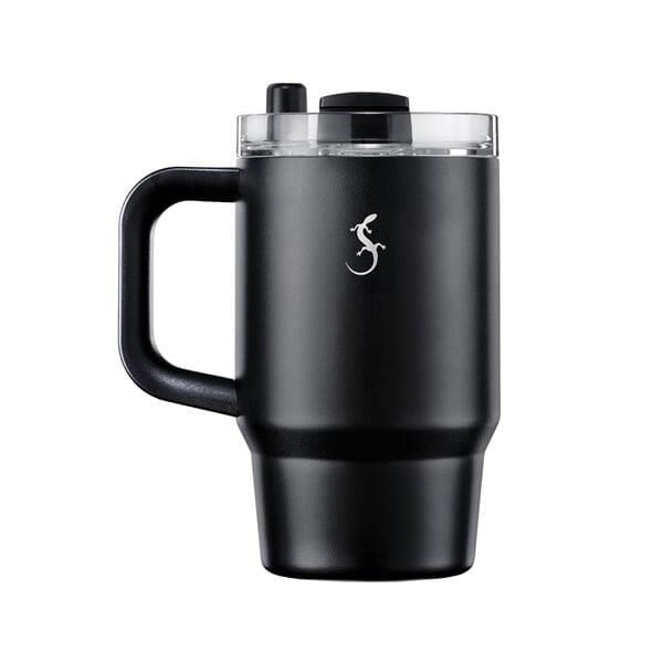 Lurch - “Big Cup” 0.8 L Mat Siyah, Paslanmaz Çelik Termos - Uzatılabilir Pipetli, Çift Cidarlı, Sızdırmaz - 270977