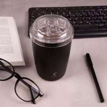 Lurch - ''Coffee-To-Go'' 300 ml Mat Siyah, Paslanmaz Çelik Termos - Çift Cidarlı - 270983