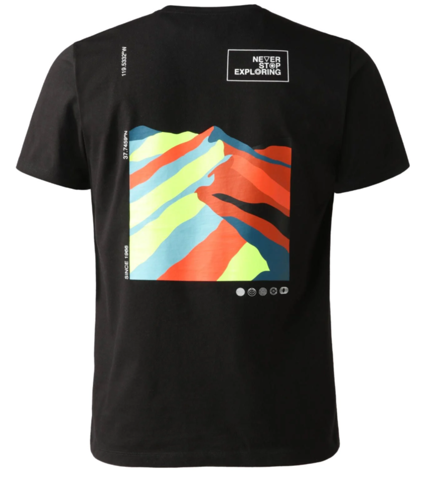 The Morth Face M Foundation Graphic Tee S/S - EU Yumuşak ama dayanıklı poli-koton doğa yürüyüşü vazgeçilmezi