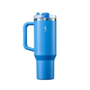 Lurch - “Big Cup” 1.2 L Okyanus Mavi, Paslanmaz Çelik Termos - Uzatılabilir Pipetli, Çift Cidarlı, Sızdırmaz - 240979