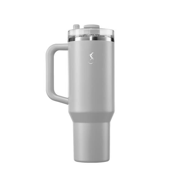 Lurch - “Big Cup” 1.2 L Granit Gri, Paslanmaz Çelik Termos - Uzatılabilir Pipetli, Çift Cidarlı, Sızdırmaz - 240878