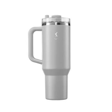 Lurch - “Big Cup” 1.2 L Granit Gri, Paslanmaz Çelik Termos - Uzatılabilir Pipetli, Çift Cidarlı, Sızdırmaz - 240878