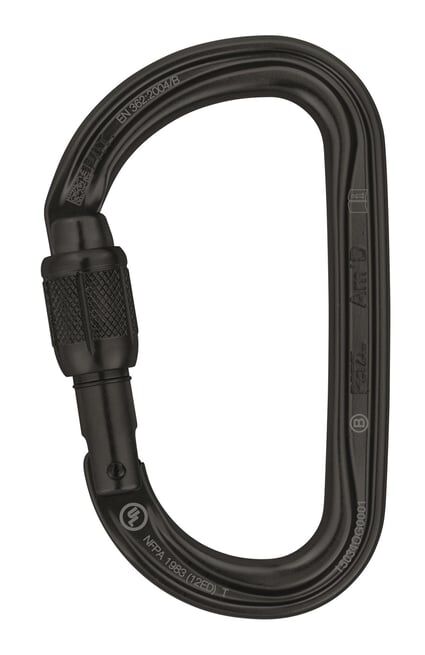 PETZL  Am'D Vidalı Karabin M34A SL SİYAH - SCREW-LOCK