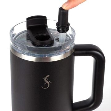 Lurch - “Big Cup” 1.2 L Lila, Paslanmaz Çelik Termos - Uzatılabilir Pipetli, Çift Cidarlı, Sızdırmaz - 270973