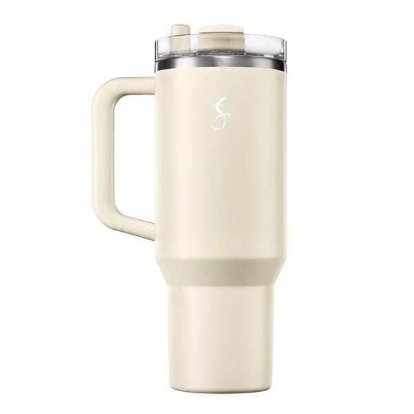 Lurch - “Big Cup” 1.2 L Fildişi, Paslanmaz Çelik Termos - Uzatılabilir Pipetli, Çift Cidarlı, Sızdırmaz - 270974