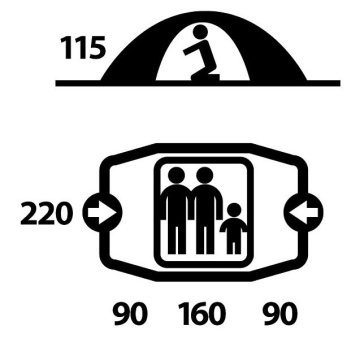HUSKY BURTON YEŞİL 2+1 KİŞİLİK ÇADIR