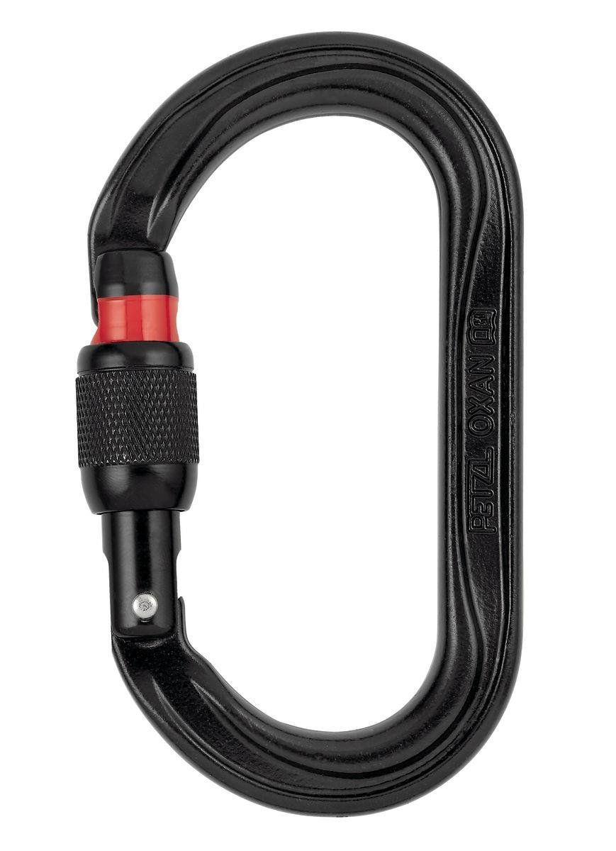 PETZL OXAN Çelik Kilitli Karabina - Avrupa Versiyonu M72A SLN SIYAH - Screw Lock