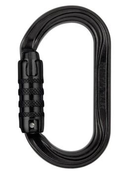 PETZL OXAN Çelik Kilitli Karabina - Avrupa Versiyonu M72A SLN SIYAH - Triact Lock
