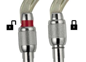 PETZL OXAN Çelik Kilitli Karabina - Avrupa Versiyonu M72A SLN SİYAH - Screw Lock