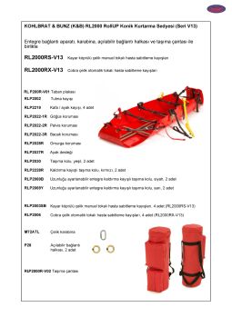KOHLBRAT & BUNZ (K&B) RL2000 RollUP Konik Kurtarma Sedyesi Entegre Bağlantı Aparatlı RL2000RX-V13)